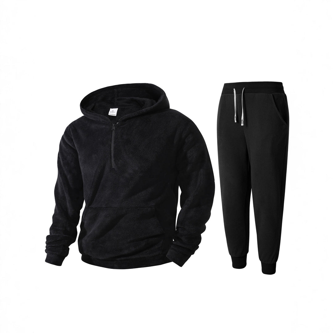 Herren kuscheliges Fleece-Hoodie und Jogginghose Set R&B