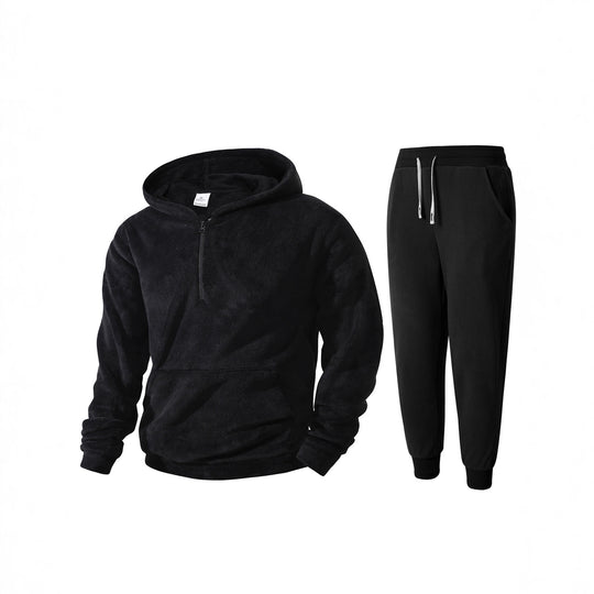 Herren kuscheliges Fleece-Hoodie und Jogginghose Set R&B