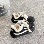 Damen warme und stylische Sneakers mit Fleece-Futter R&B