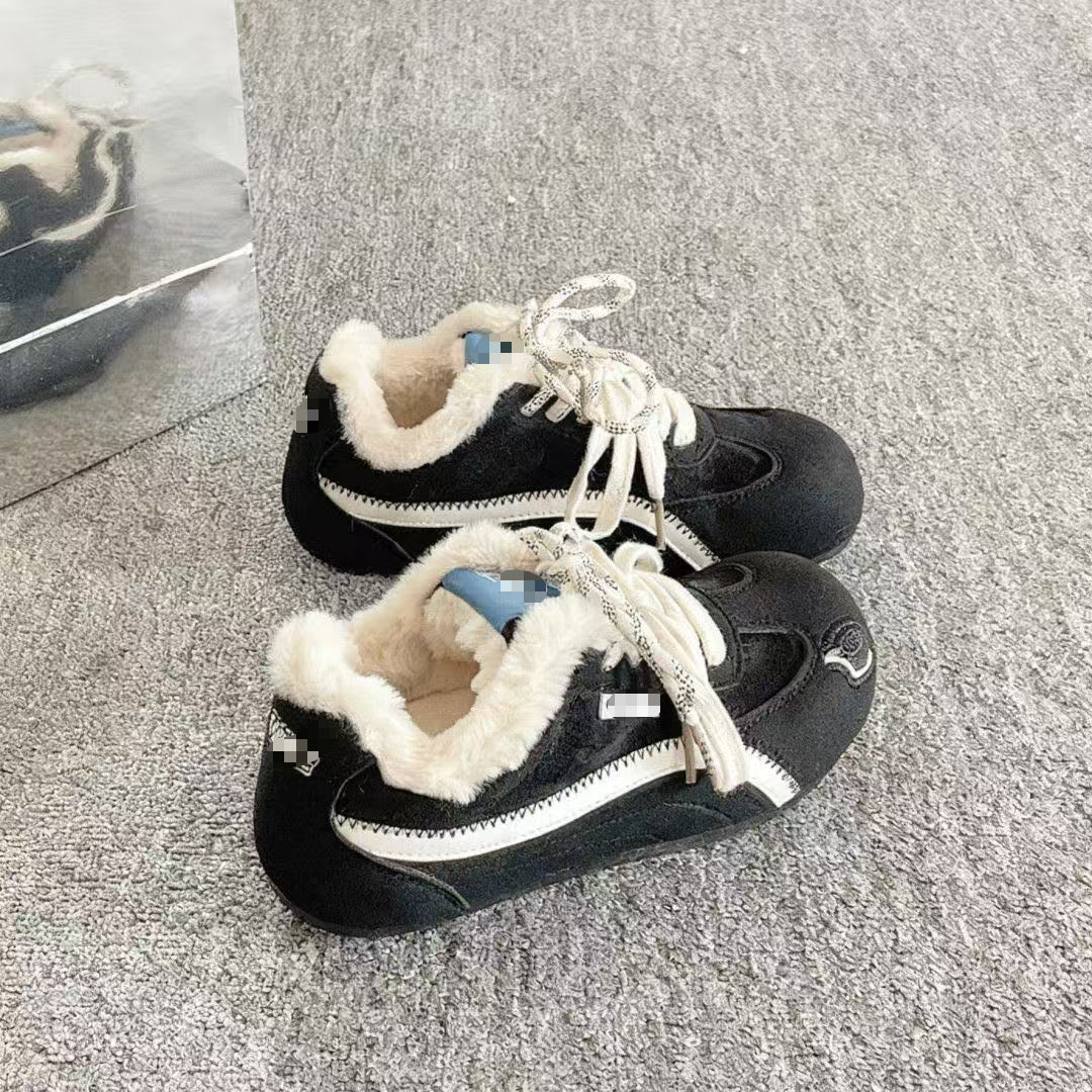 Damen warme und stylische Sneakers mit Fleece-Futter R&B