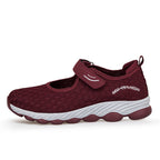 Damen Komfortable Slip-On Freizeitschuhe mit Klettverschluss R&B