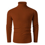 Herren eleganter Rollkragenpullover aus strukturiertem Strickmaterial R&B