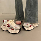 Damen Sportliche Chunky Sneakers mit atmungsaktiver Oberfläche und dämpfender Sohle
