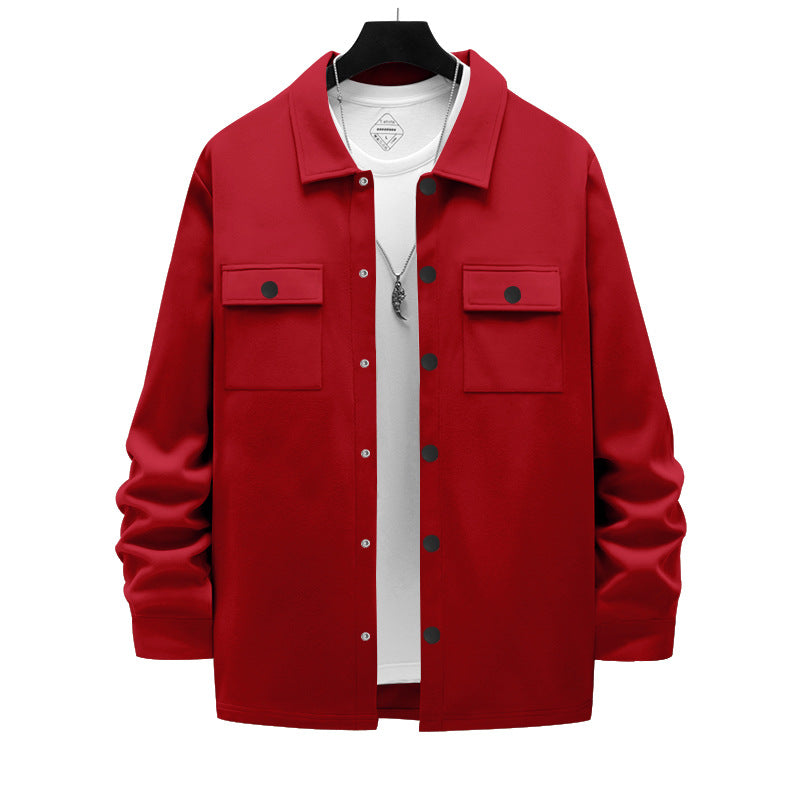 Herren oversized Utility-Jacke mit praktischen Taschen und modernem Kragen R&B