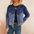 Damen Grob gestrickte Jacke im modernen Farbverlauf R&B