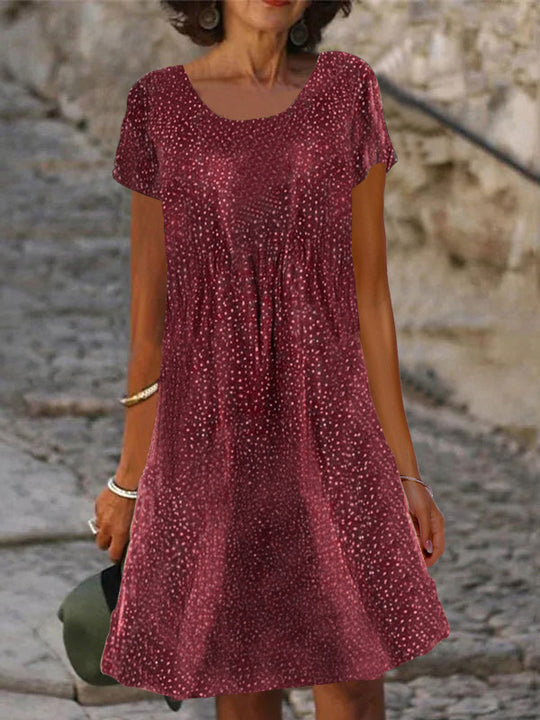 Damen lässiges Sommerkleid mit modernen Mustern und femininem Schnitt R&B