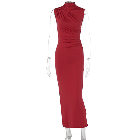 Damen Elegantes Wickelkleid mit figurbetontem Schnitt und hohem Schlitz R&B
