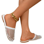 Damen Schlupf-Sandalen mit elegantem Netzdesign R&B