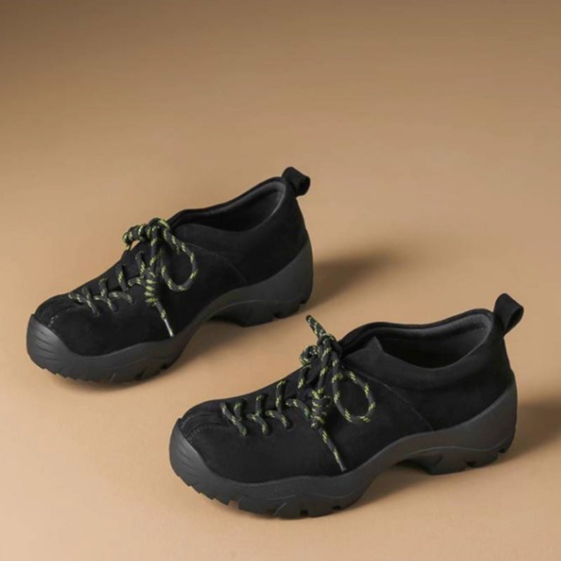 Damen Sportliche Sneaker mit samtiger Wildlederoberfläche und rutschfester Sohle R&B