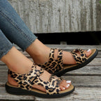 Damen Komfortable Sandalen mit verstellbaren Klettverschlüssen und anatomischem Fußbett R&B