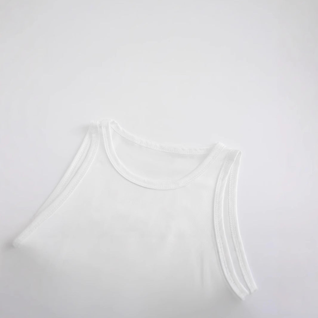 Damen Crop-Top mit aufregendem Herz-Motiv und modischem Schriftzug R&B