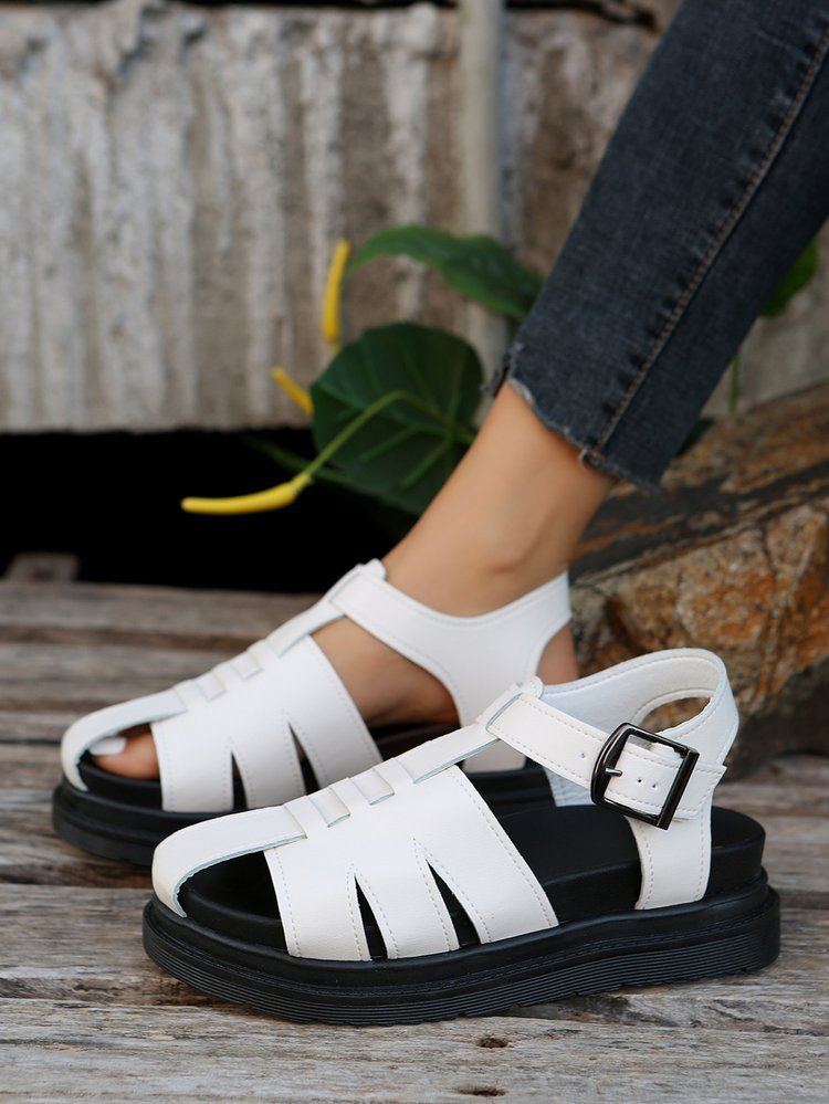 Damen Riemensandalen mit ergonomischem Fußbett und verstellbarem Schnallenverschluss R&B