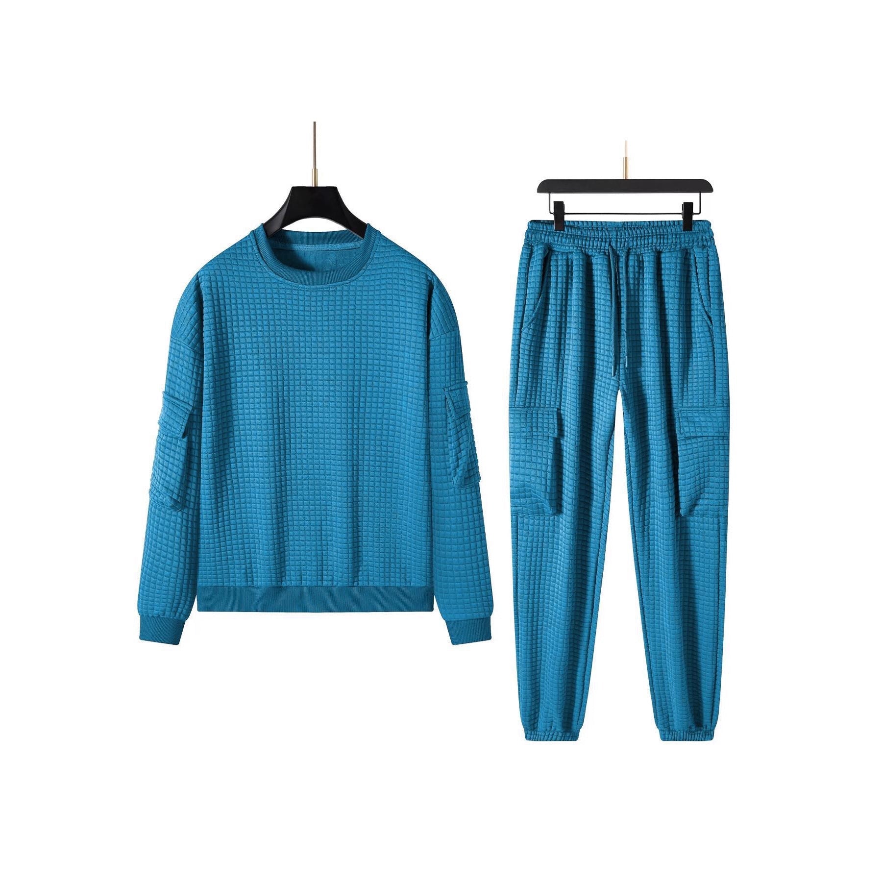 Damen Lässiges Freizeit-Set mit weichem Strukturstoff R&B