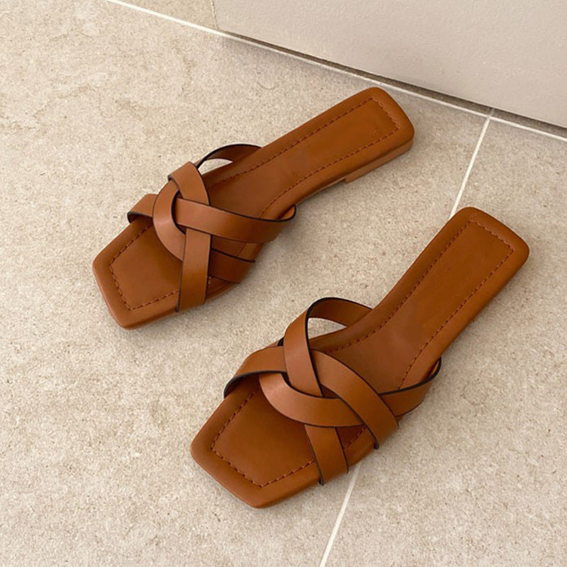 Damen Badeschuhe mit raffiniertem geflochtenem Design R&B