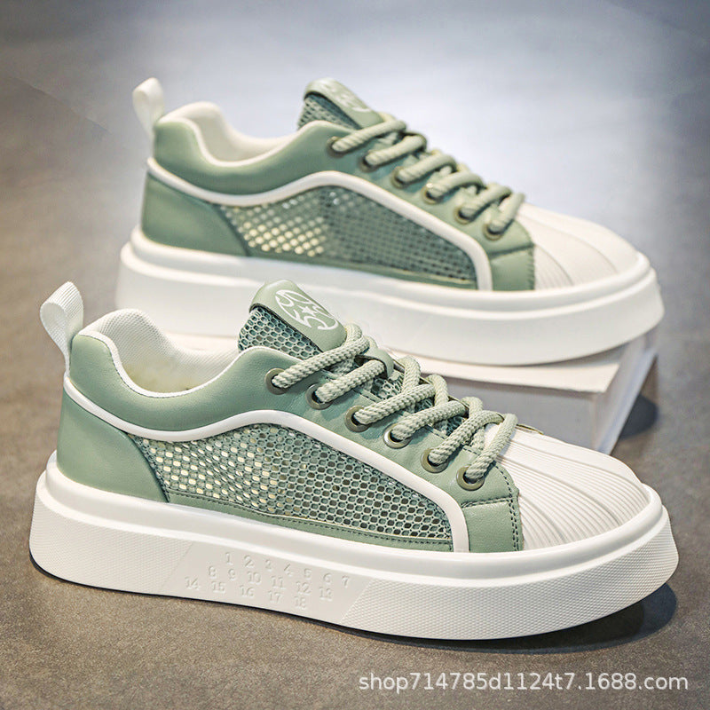 Damen Sportliche Sneakers mit atmungsaktiver Mesh-Oberfläche und voluminöser Sohle R&B