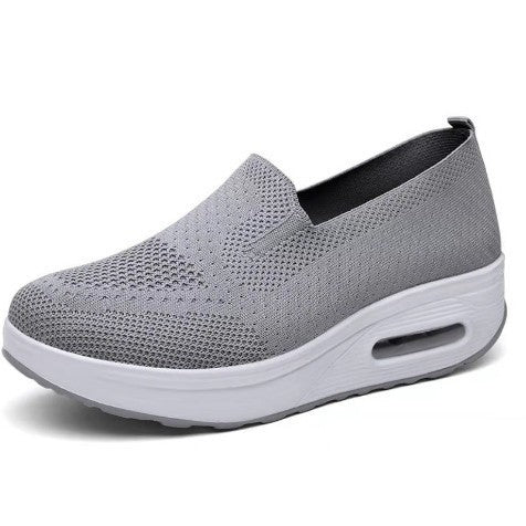 Damen bequeme Slip-On Sneakers mit atmungsaktiver Obermaterialstruktur R&B