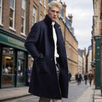 Herren eleganter und hochwertiger Wollmantel R&B