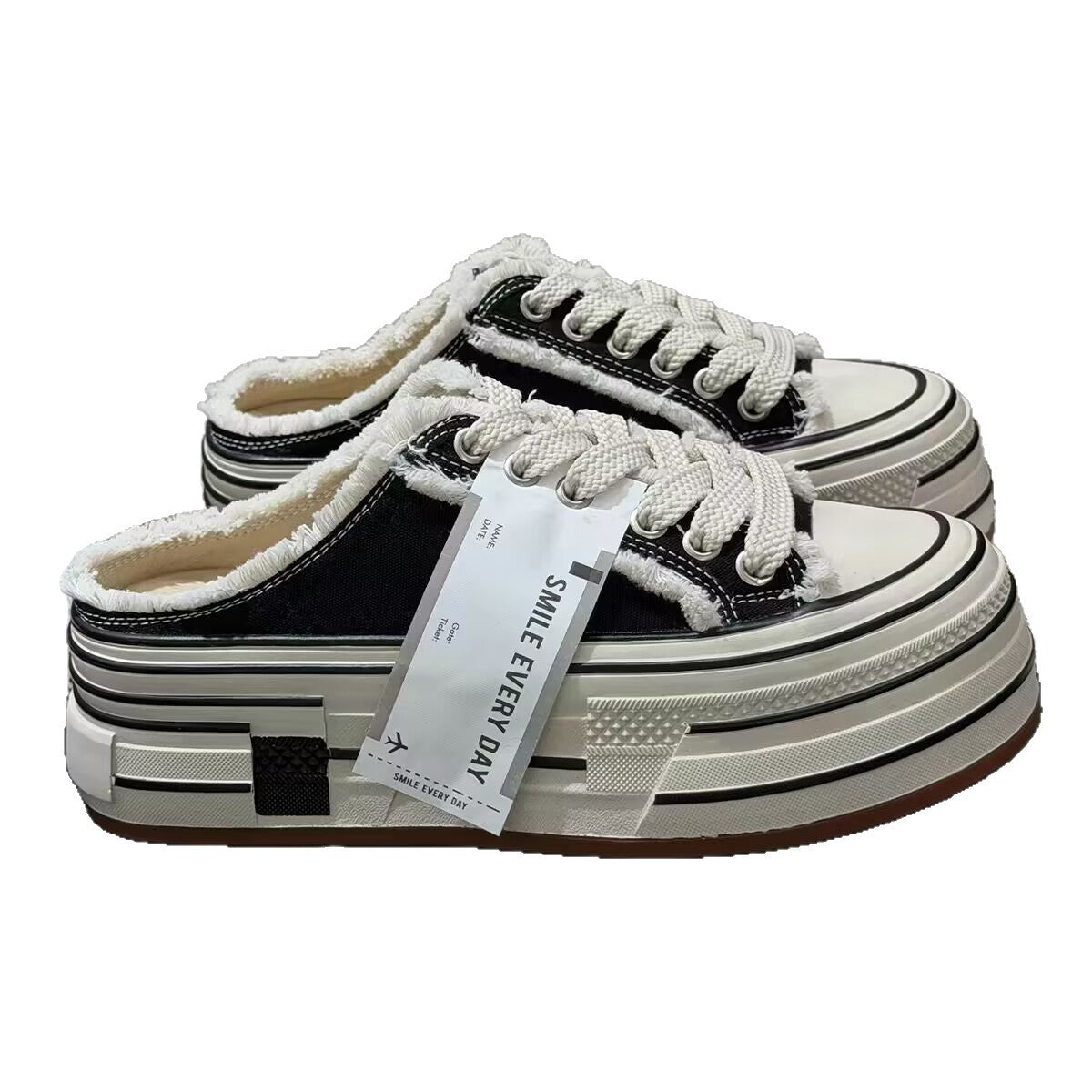 Damen modische Plateausneaker mit Kunstleder-Obermaterial und robustem Design R&B