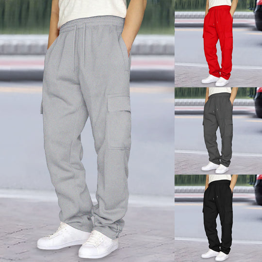 Herren nan Cargo-Jogginghose mit elastischem Bund, Kordelzug und verstellbarem Saum R&B