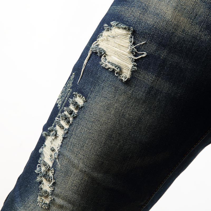 Herren Skinny Fit Jeans im Destroyed-Look R&B