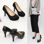Damen elegante Plateau-Pumps mit komfortablem Sitz und hohem Absatz R&B