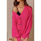 Damen kuscheliger Strickcardigan mit Knöpfen R&B
