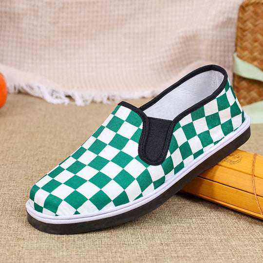 Damen Bequeme Slip-On Schuhe mit kariertem Design R&B