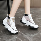 Damen hochgeschnittene Sneakers mit atmungsaktiver Netzstruktur und stoßdämpfendem Sohlenprofil R&B