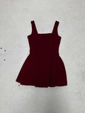 Damen Kurzes Samtkleid mit hochwertigem Schnitt und A-Linien-Silhouette R&B