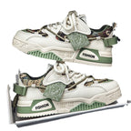Damen modische Sneakers mit Kunstleder und auffälligen details R&B