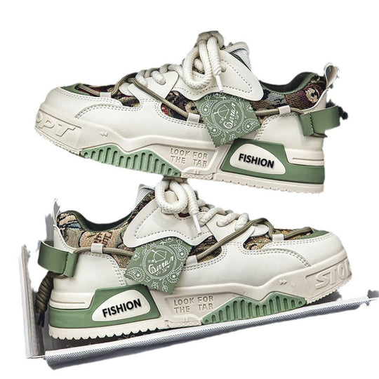 Damen modische Sneakers mit Kunstleder und auffälligen details R&B