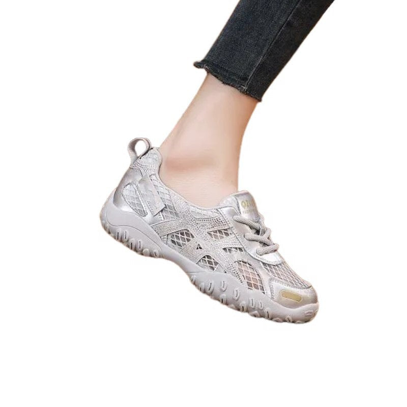 Damen Sportliche Freizeit-Sneaker mit atmungsaktivem Mesh-Obermaterial und rutschfester Sohle R&B