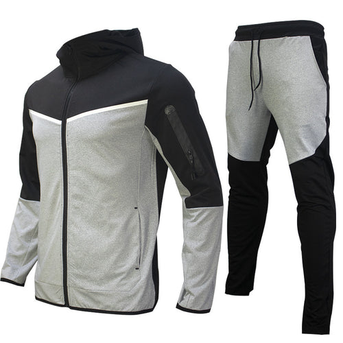 Herren Sportliches Trainingsanzug-Set mit atmungsaktiven Materialien und praktischen Reißverschlusstaschen R&B