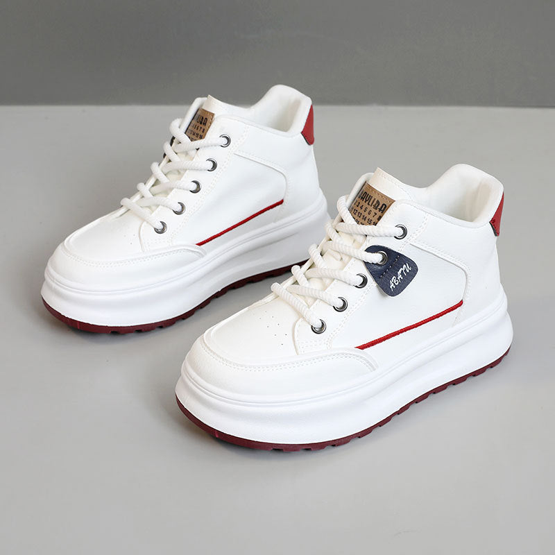Damen modische High-Top Sneaker mit dämpfender Sohle und atmungsaktiver Obermaterialstruktur R&B