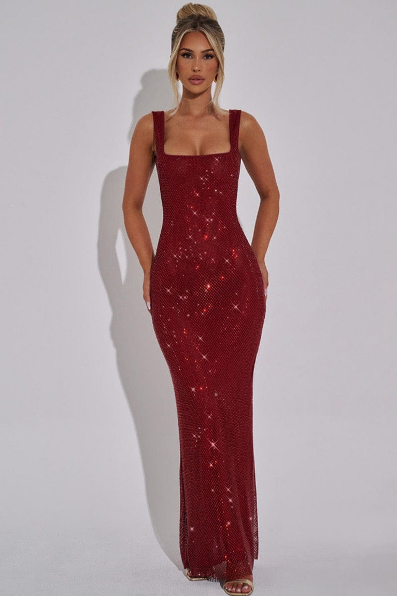 Damen Glamouröses Pailletten-Abendkleid mit figurbetontem Schnitt R&B
