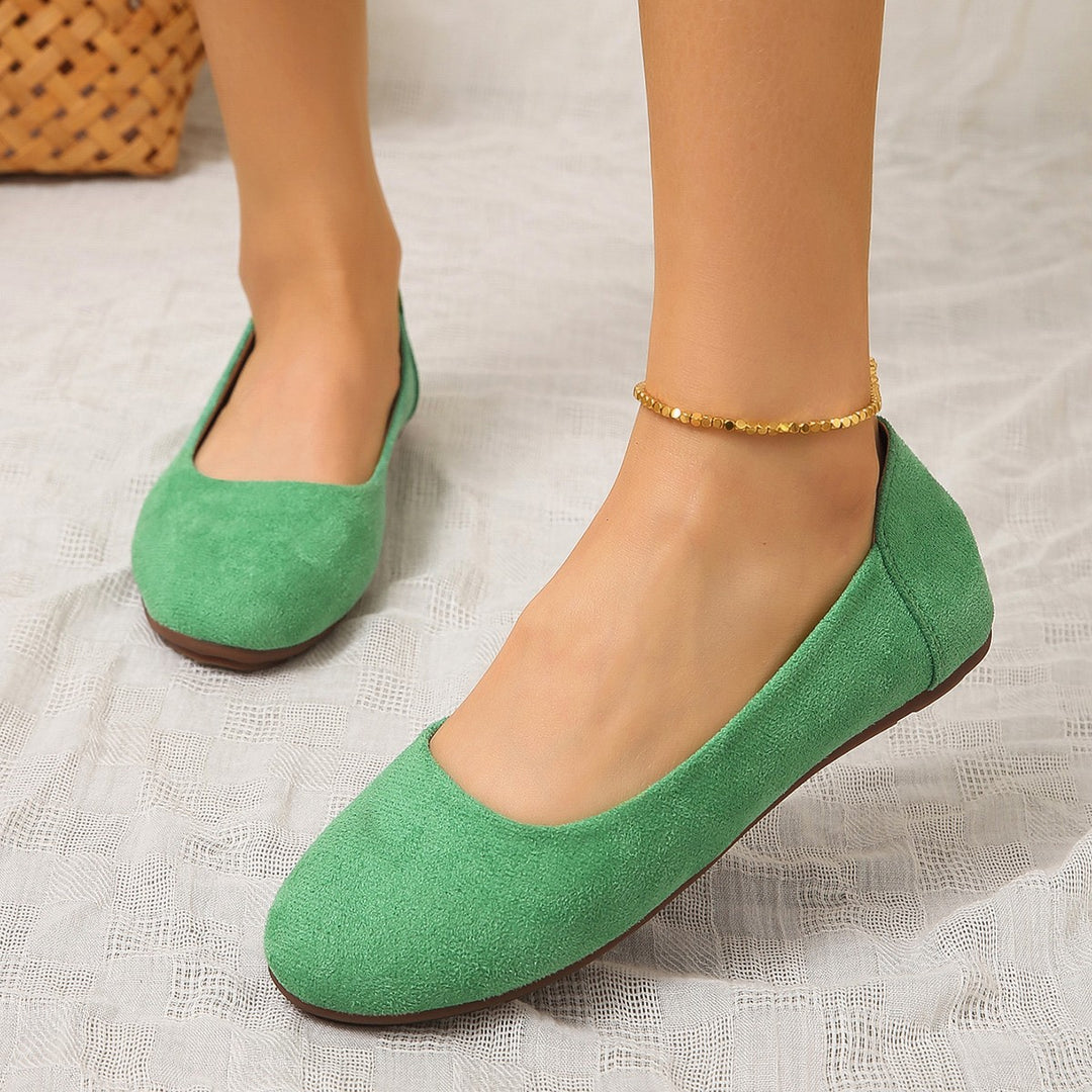 Damen Bequeme Slipper mit weichem Wildleder-Obermaterial und rutschfester Sohle R&B