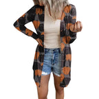 Damen Langärmlige Bluse mit Tiermuster und Knopfverschluss R&B