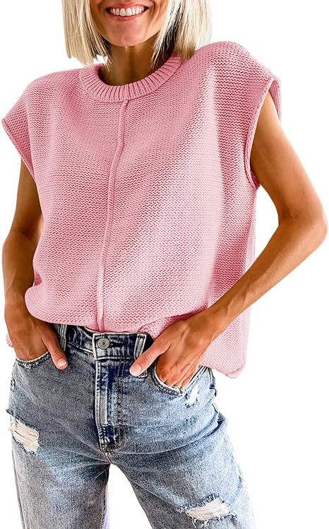 Damen lässiges Strickoberteil mit überschnittenen Schultern und strukturierter Textur R&B