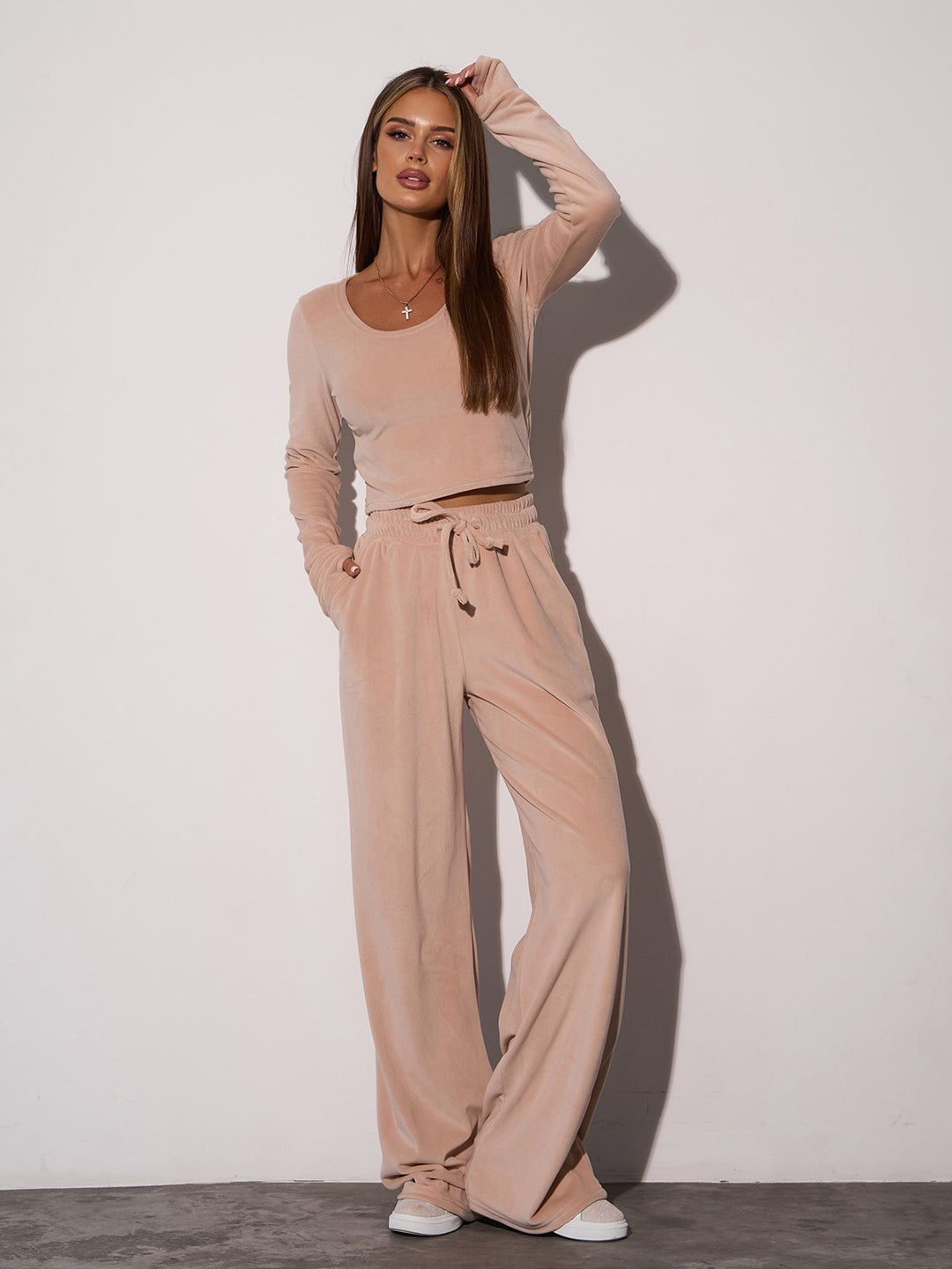 Damen bequemes Lounge-Set mit lässigem Schnitt und feinem Material R&B