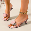 Damen elegante Sandalen mit floralem Detail und Blockabsatz R&B