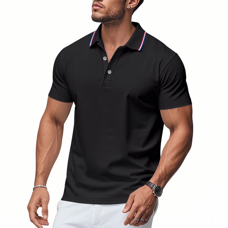 Herren Poloshirt mit modernem Kragen und feuchtigkeitsregulierender Technologie R&B