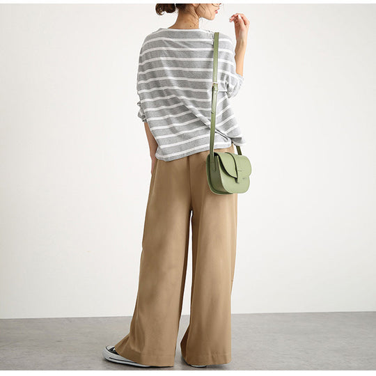 Damen Weite Sommerhose mit modischem Schnitt und hohem Bund R&B