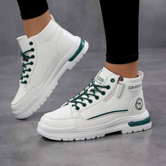 Damen modische High-Top Sneakers mit praktischer Schnürung R&B