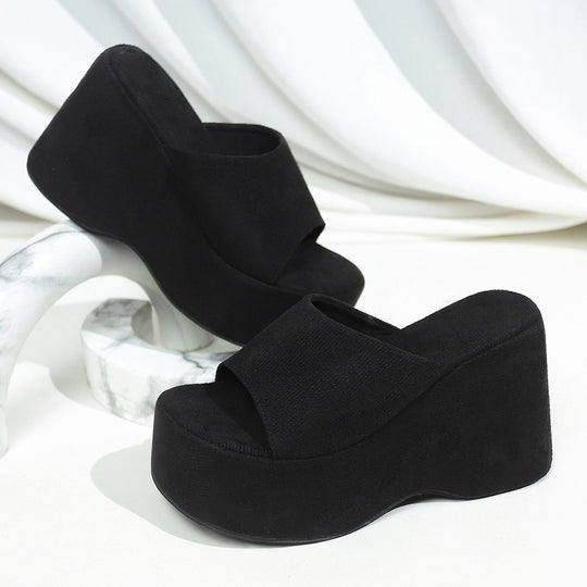 Damen Wedge-Pantoletten mit komfortablem Fußbett und modischer Riemchensilhouette R&B