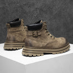 Damen Robuste Schnürboots mit rutschfester Profilsohle und hochwertigem Obermaterial