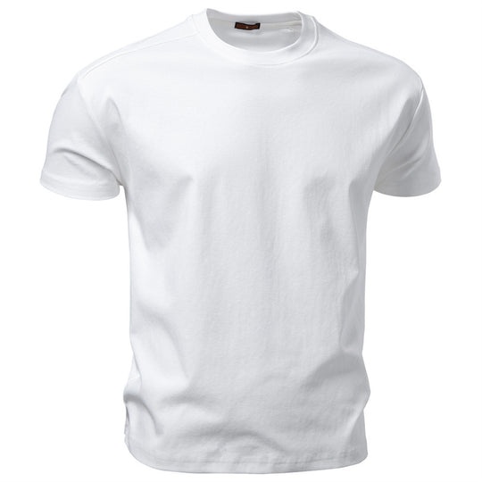 Herren nan klassisches Baumwolljersey Rundhalsshirt mit verstärktem Kragen R&B