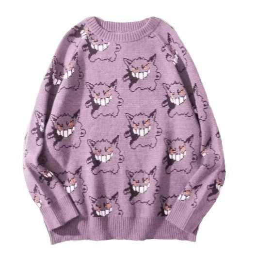 Damen Gemütlicher Pullover mit fröhlichem Grafikmuster R&B