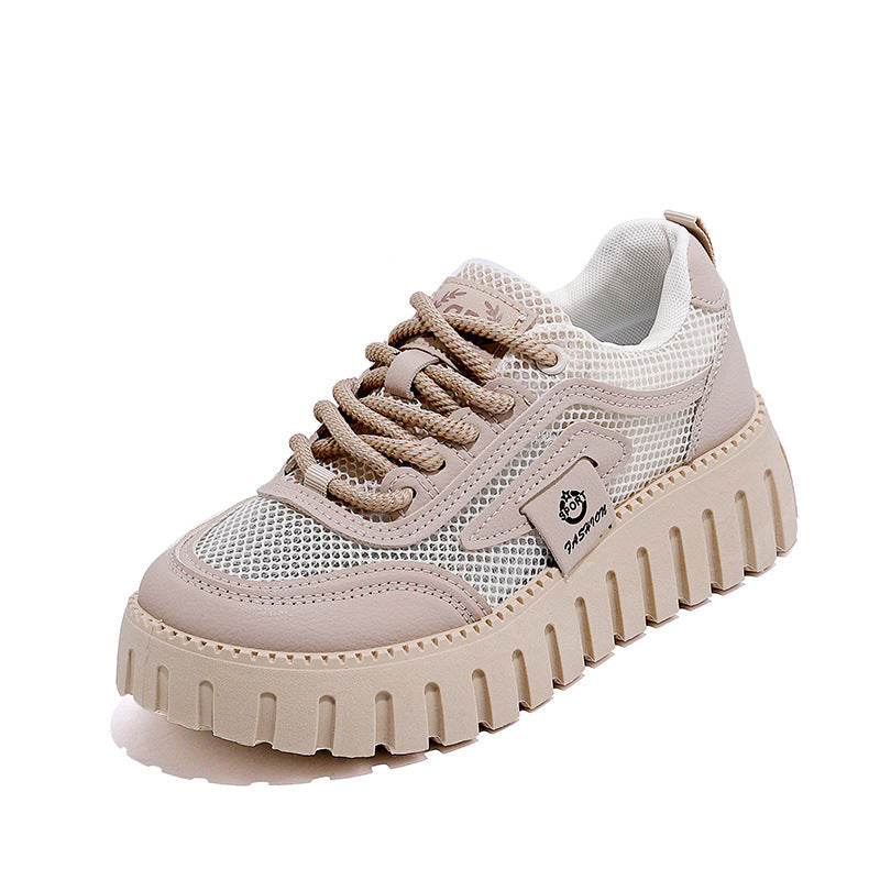 Damen Sneaker mit rutschfester Plateau-Sohle und atmungsaktivem Obermaterial R&B