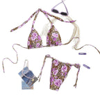 Damen Triangel-Bikini-Set mit raffiniertem Häkeloberteil R&B