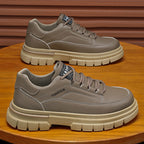 Damen Sportliche Ledersneaker mit dämpfendem Profil und rutschfester Sohle